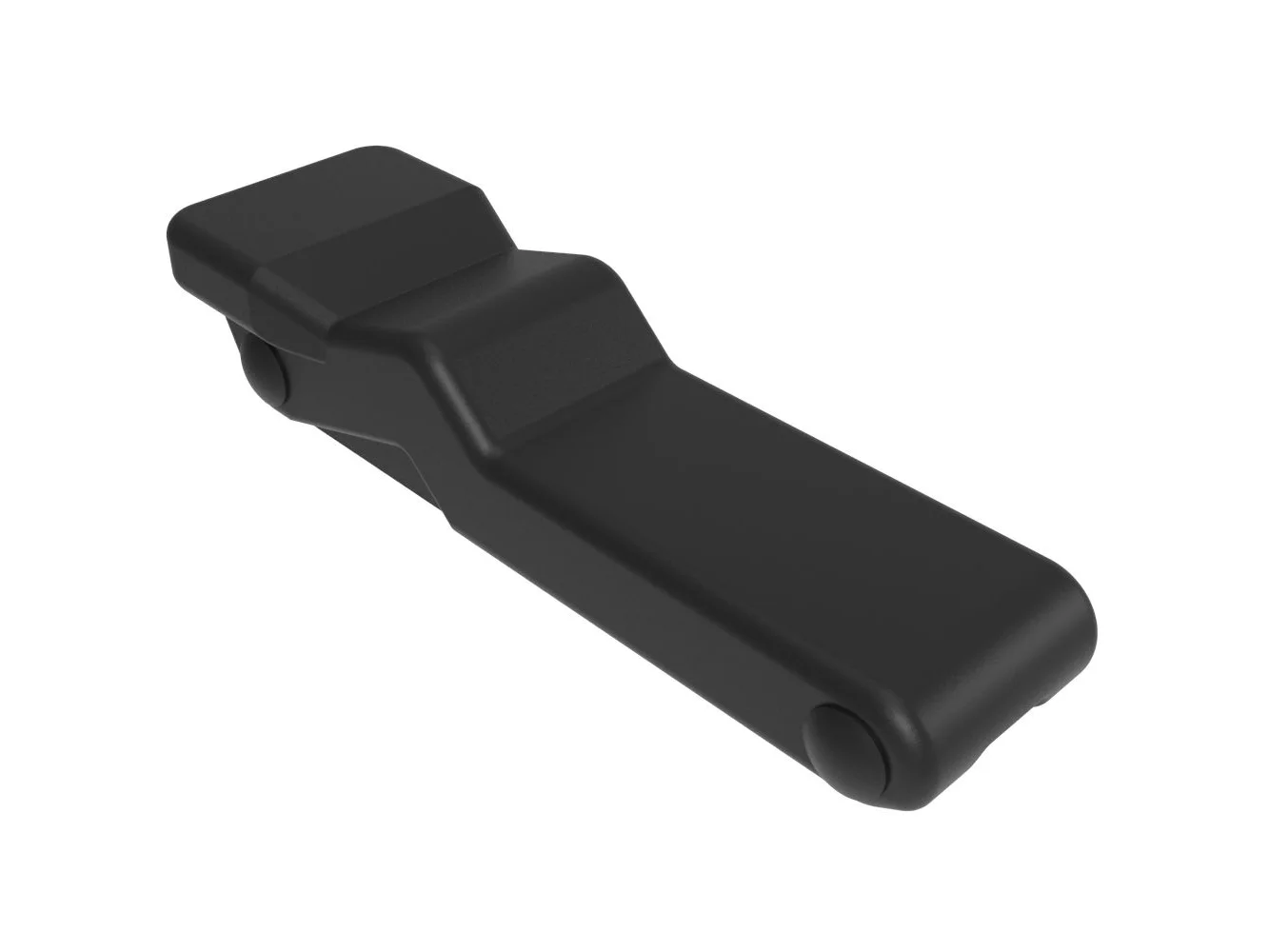Southco Flexible Over-Center Draw Latch, Large Size, Stainless Steel Concealed Keeper, Black Latch Body