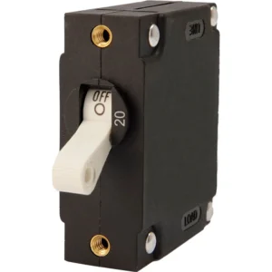 Egis A Series White Toggle Panel Mount Circuit Breaker - Single Pole 20A