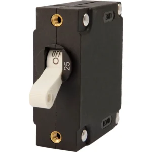 Egis A Series White Toggle Panel Mount Circuit Breaker - Single Pole 25A