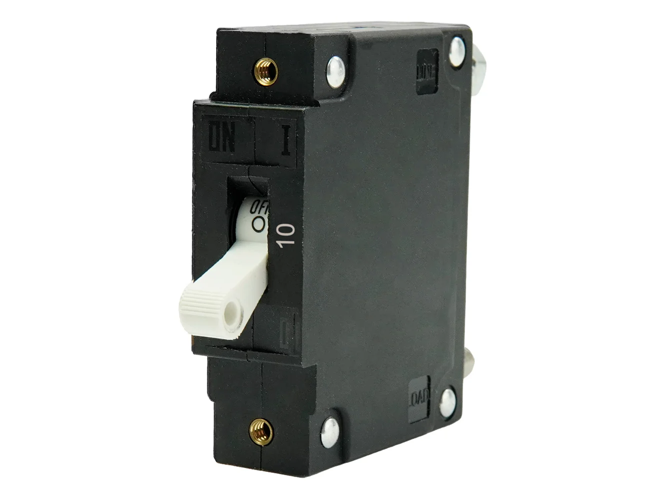 Egis C Series White Toggle Panel Mount Circuit Breaker - Single Pole 10A