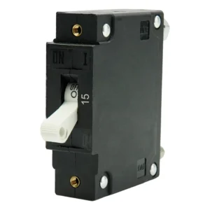 Egis C Series White Toggle Panel Mount Circuit Breaker - Single Pole 15A