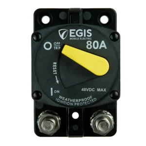 EGIS MOBILE ELECTRIC Circuit Breaker, 87 Series, 80 A, Surface Mount, Retail Pack | 4704-080