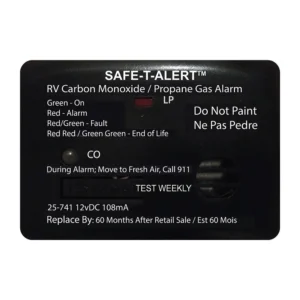 Safe-T-Alert 25 Series Surface Mount Dual Carbon Monoxide/Propane Alarm - 12V Hardwire - Black