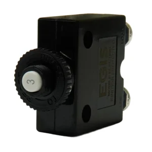 Egis 3A Push Button Panel Mount Circuit Breaker - Screw Terminals