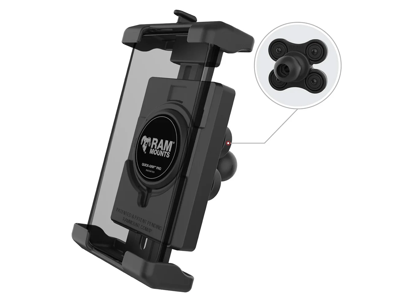 Ram Mount RAM® Quick-Grip™ Pro XL Phone Holder w/Ball & Vibration Damper