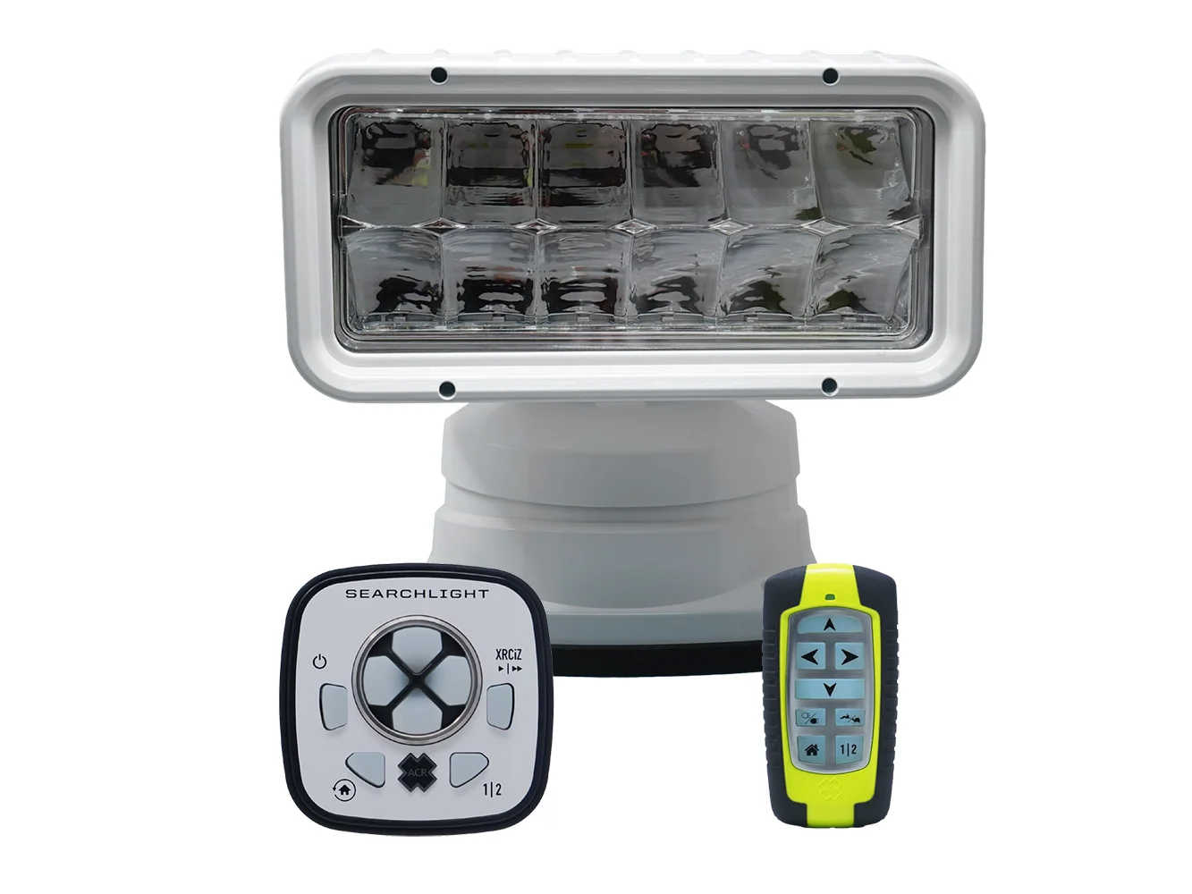 ACR RCL-200 White Wireless LED Searchlight w/URP-103 Wired Point Pad & URH-103 Wireless Handheld Remote
