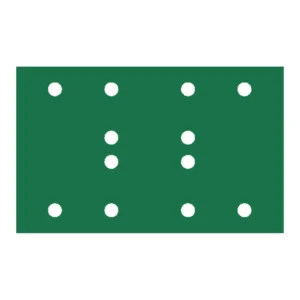 RUPES PROCUT Film Abrasive Sheet 80mm x130mm (3.15" x 5.1") - 12 Holes - P320 Grit *Box of 100pcs