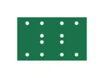 RUPES PROCUT Film Abrasive Sheet 80mm x130mm (3.15" x 5.1") - 12 Holes - P60 Grit *Box of 100pcs