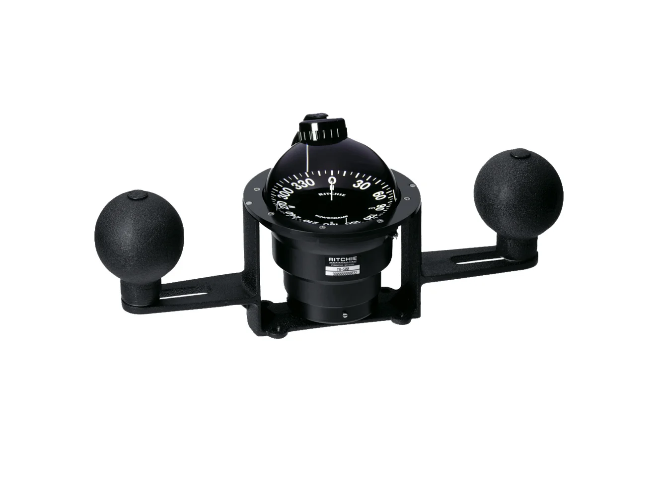 Ritchie YB-600 Globemaster Steel Boat Compass w/5° Card - 12V - Yoke Mounted - Black