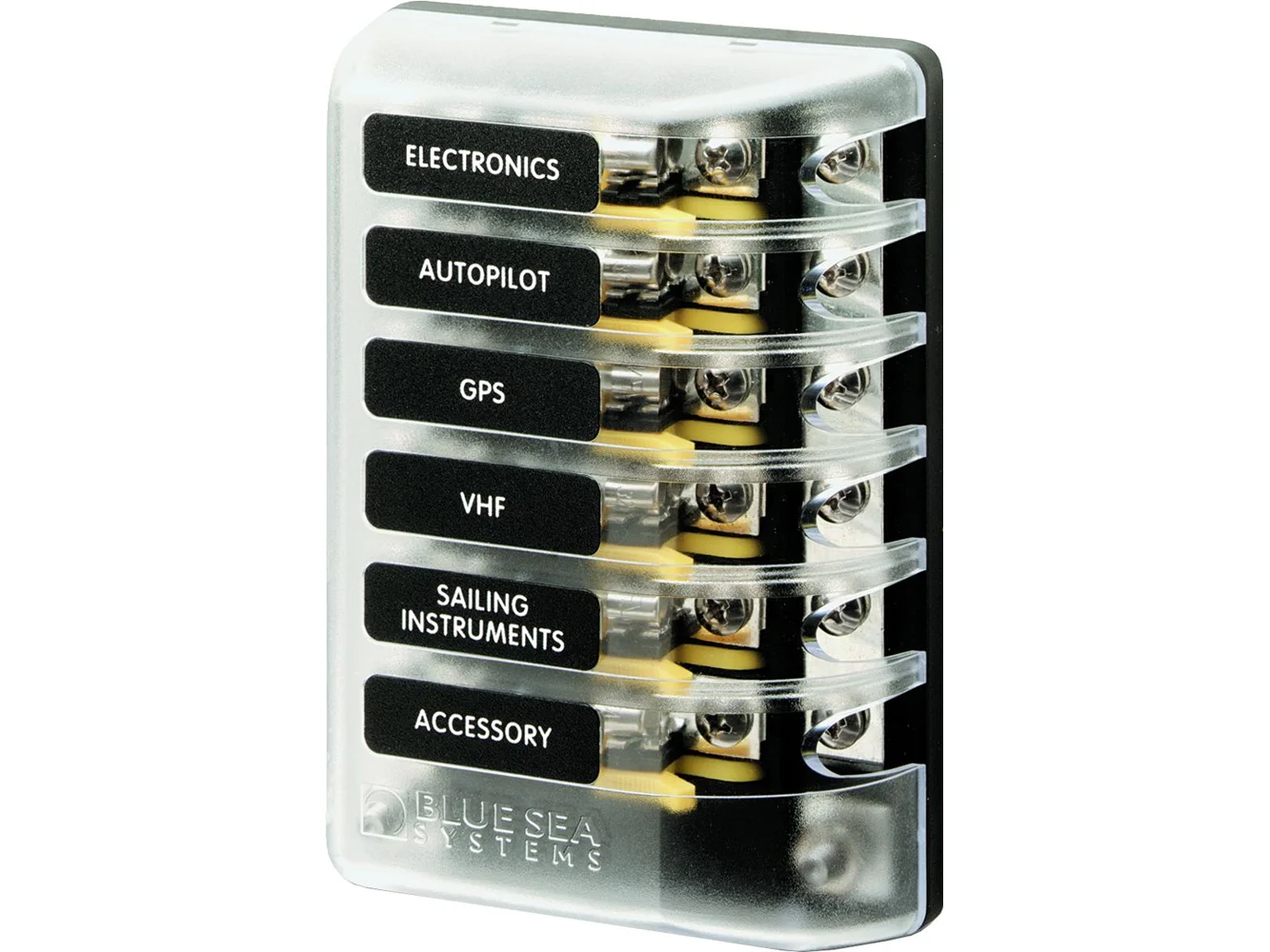 Blue Sea 5015 ST Glass Fuse Block w/Negative Bus