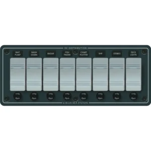 Blue Sea 8261 Waterproof Panel 8 Position - Slate Grey