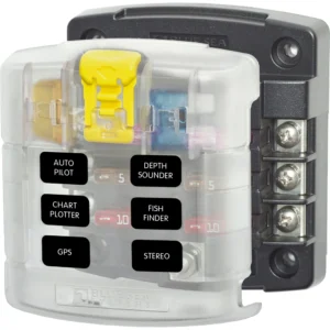 Blue Sea 5028 ST Blade Fuse Block w/ Cover - 6 Circuit without Negative Bus