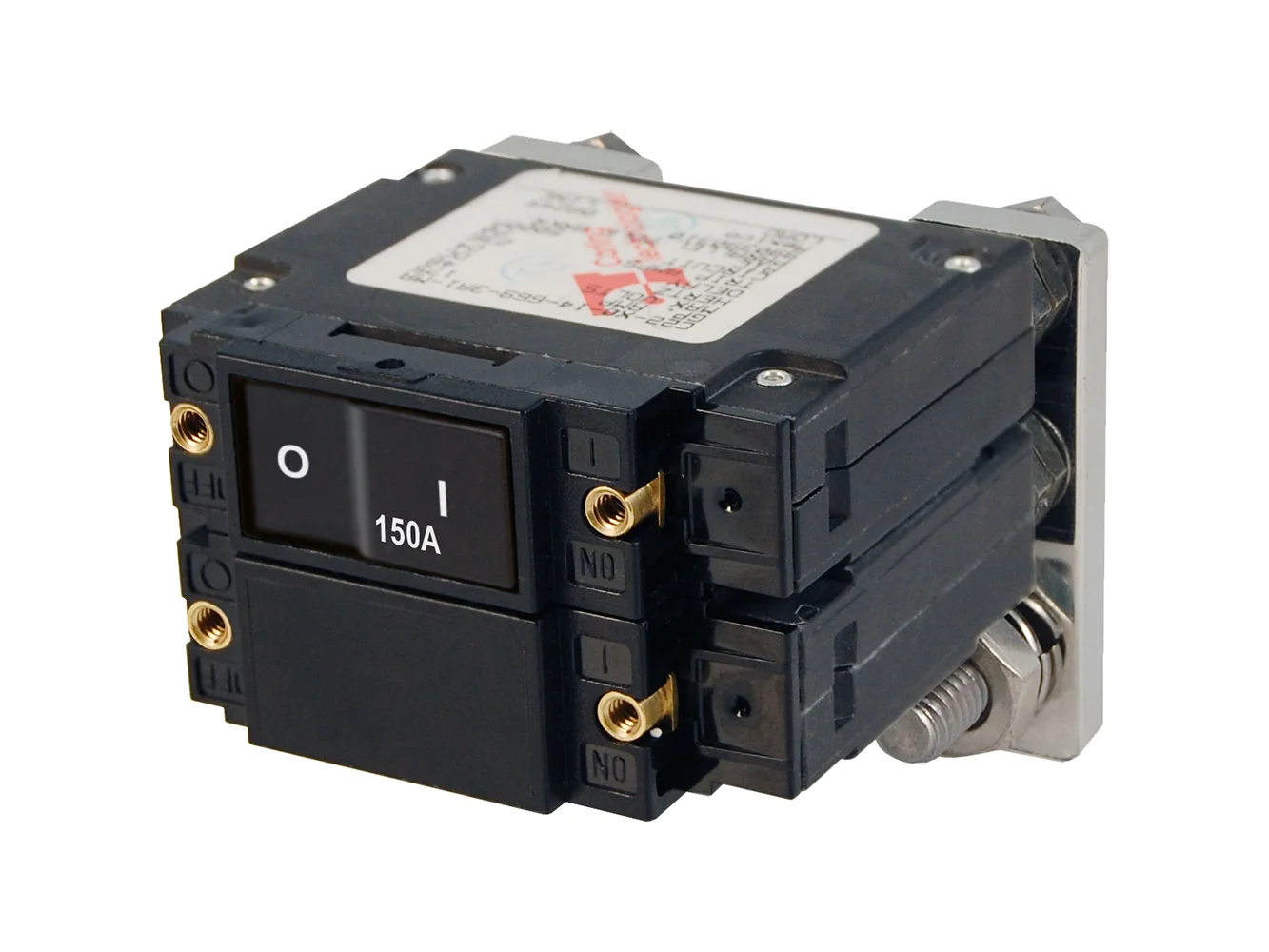 Blue Sea 7475 C-Series Flat Rocker Circuit Breakers, Single and Double Pole - 150 Amp