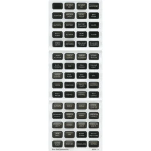 Blue Sea 8214 Black Small Format Label Kit - 60 Labels