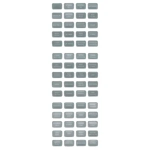 Blue Sea 8217 Grey Small Format Label Kit - 60 Labels