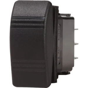 Blue Sea 8288 Water Resistant Contura III Switch - DPST OFF-(ON) - Black