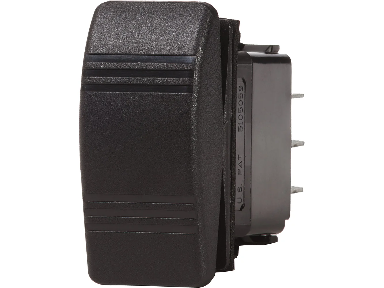 Blue Sea 8288 Water Resistant Contura III Switch - DPST OFF-(ON) - Black