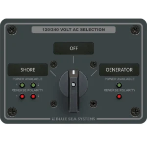 Blue Sea 8386 AC Rotary Switch Panel 30 Ampere 2 Positon + OFF, 4 Pole