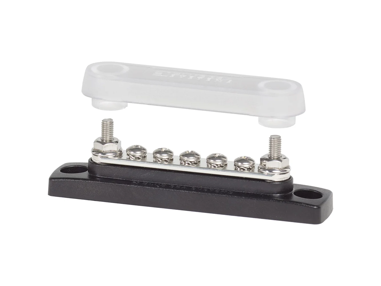Blue Sea 2314 MiniBus 100 Ampere Common BusBar 5 x 8-32 Screw Terminal with Cover