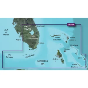 GARMIN VUS010R BlueChart G3 Vision MicroSD/SD Card Premier Coastal Nav. Chart, South Florida and North Bahamas | 010-C0711-00