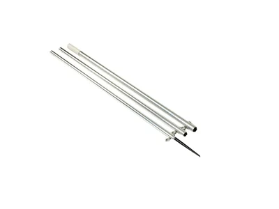 Lee's 16' Center Rigging Pole - Bright Silver/Black Spike (MKII)