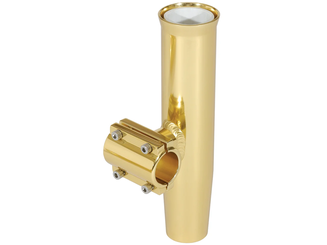 Lee's Clamp-On Rod Holder - Gold Aluminum - Horizontal Mount - Fits 1.660" O.D. Pipe