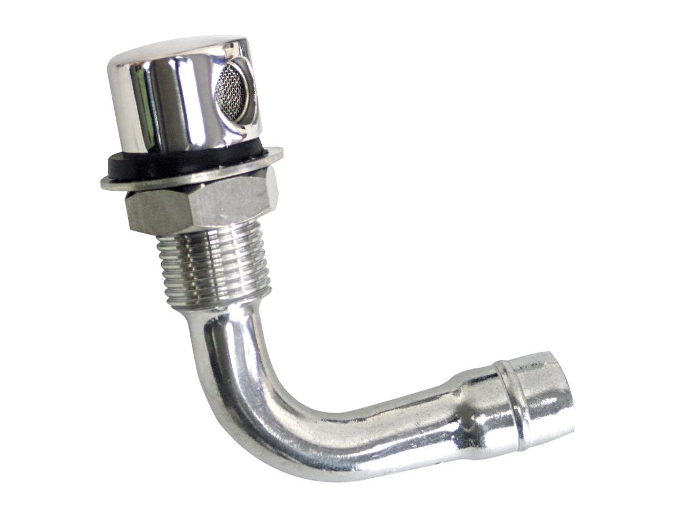 Whitecap Fuel Vent - Round Head, 90 Degree, 9/16" Hose