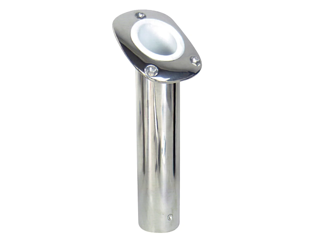 Whitecap Bluewater 30 Deg. Stamped S.S. Flush Mount Rod Holder