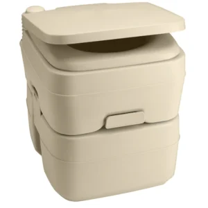 Dometic&trade; 965 MSD Portable Toilet w/Mounting Brackets - 5 Gallon - Parchment