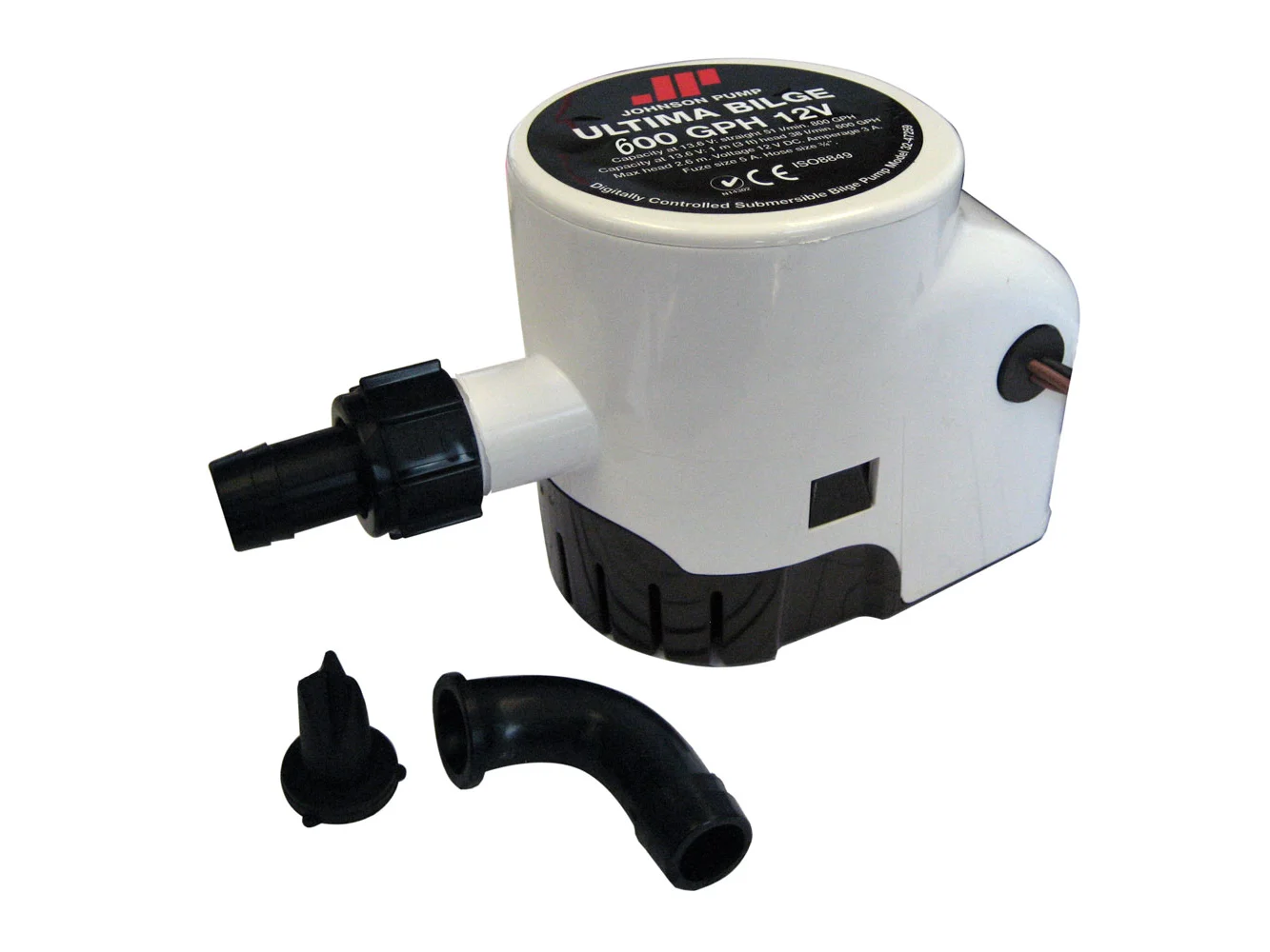 Johnson Pump Ultima Bilge 600 GPH 3/4" Hose Dura Ports