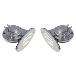 Schmitt Marine Mini Stainless Steel Dual Drop-In Horn w/Stainless Steel Grills High & Low Pitch