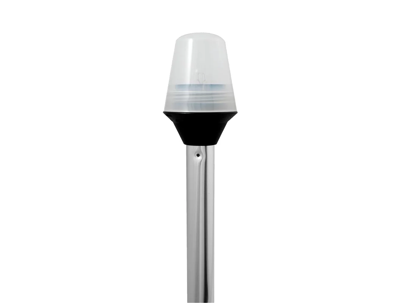 Attwood Frosted Globe All-Around Pole Light w/2-Pin Locking Collar Pole - 12V - 36"