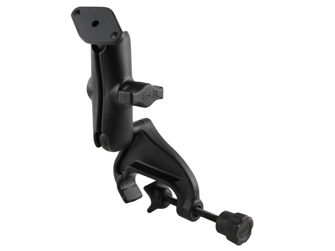 RAM Mount Yoke Clamp Mount Double Socket Arm w/Diamond Base Adapter