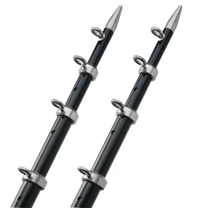 TACO 15' Telescopic Outrigger Poles HD 1-½" - Black/Silver