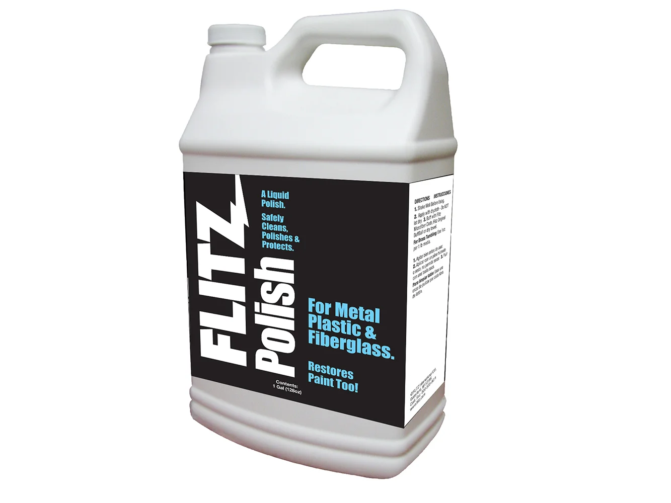 Flitz Polish f/Metal, Plastic & Fiberglass - Liquid - 1 Gallon (128oz)