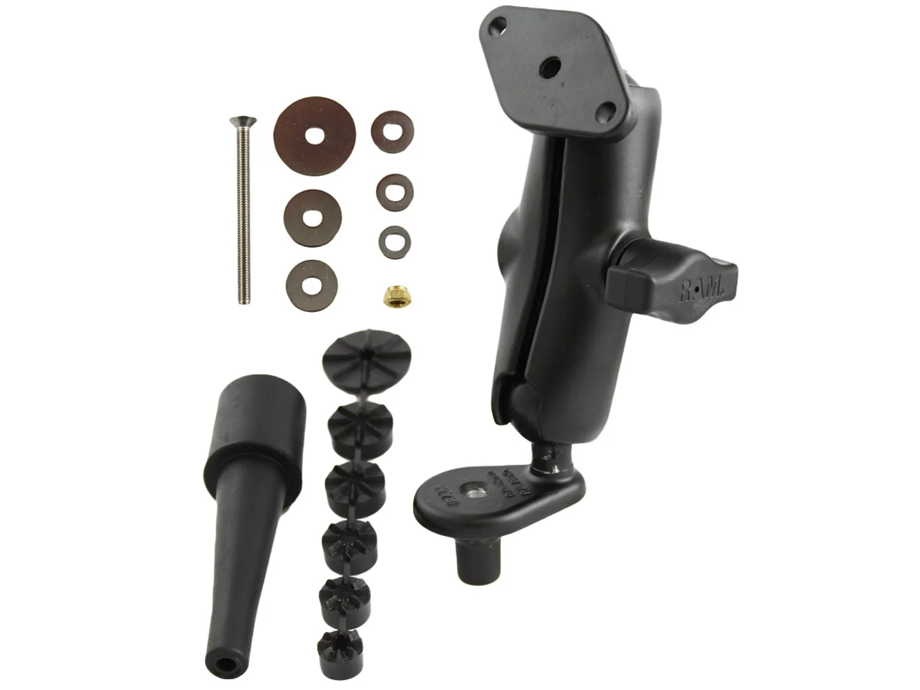 RAM Mount Fork Stem Motorcycle Base w/Double Socket Diamond