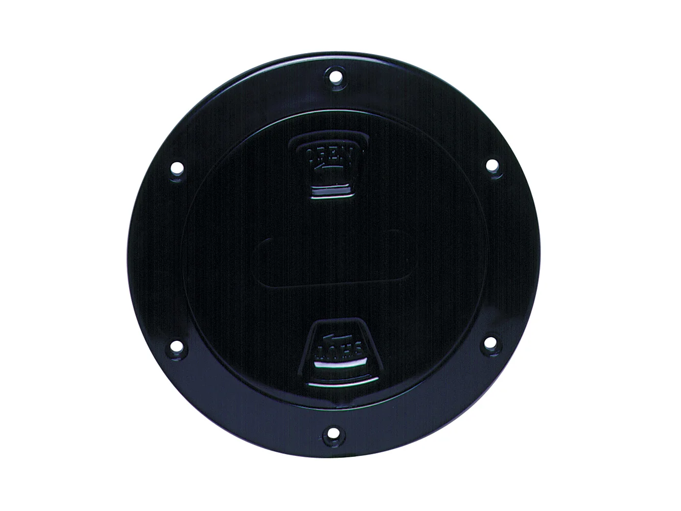 Beckson 4" Smooth Center Screw-Out Deck Plate - Black