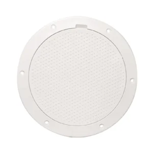 Beckson 6" Non-Skid Pry-Out Deck Plate - White