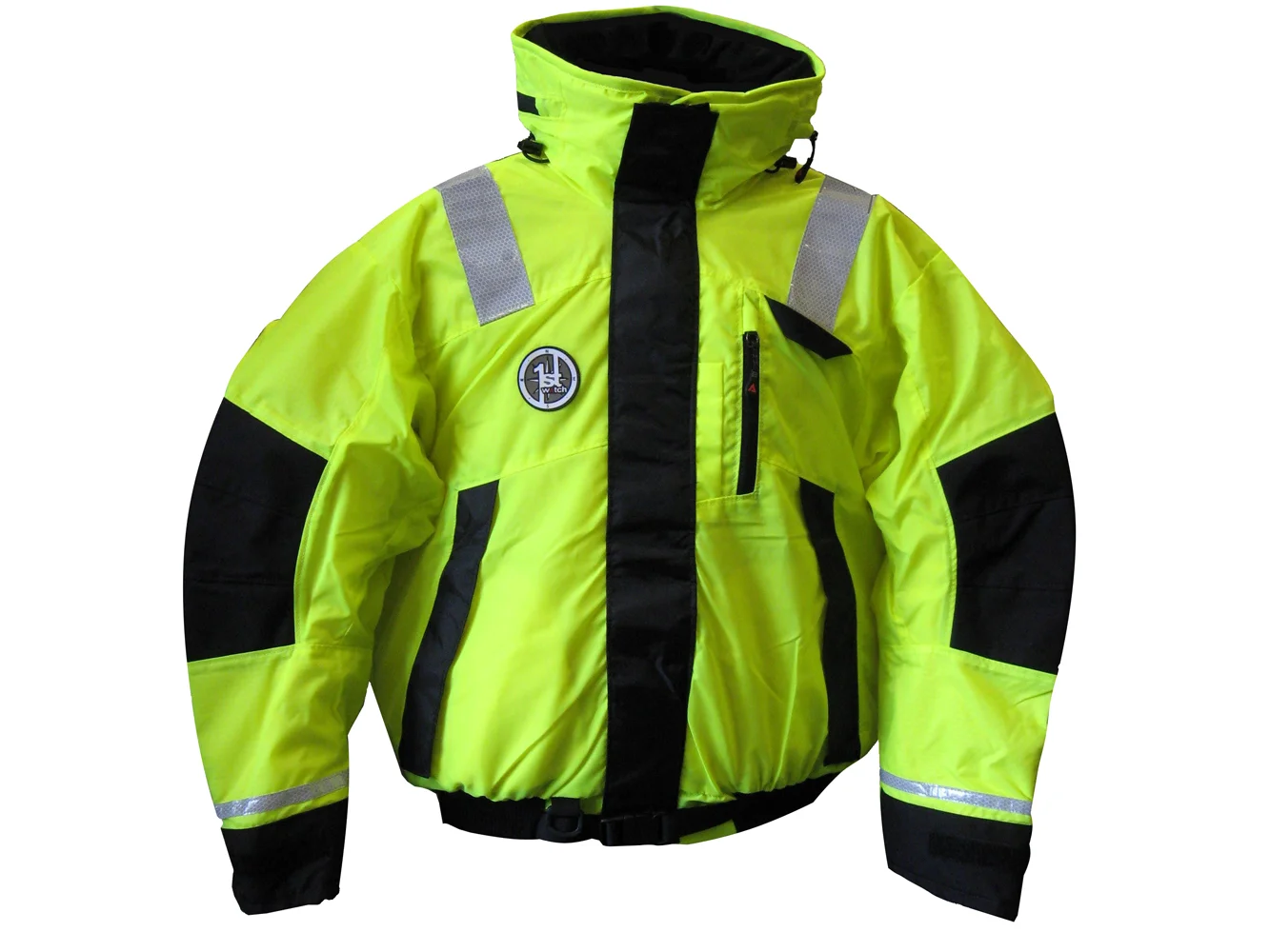 First Watch AB-1100 Flotation Bomber Jacket - Hi-Vis Yellow/Black - Small