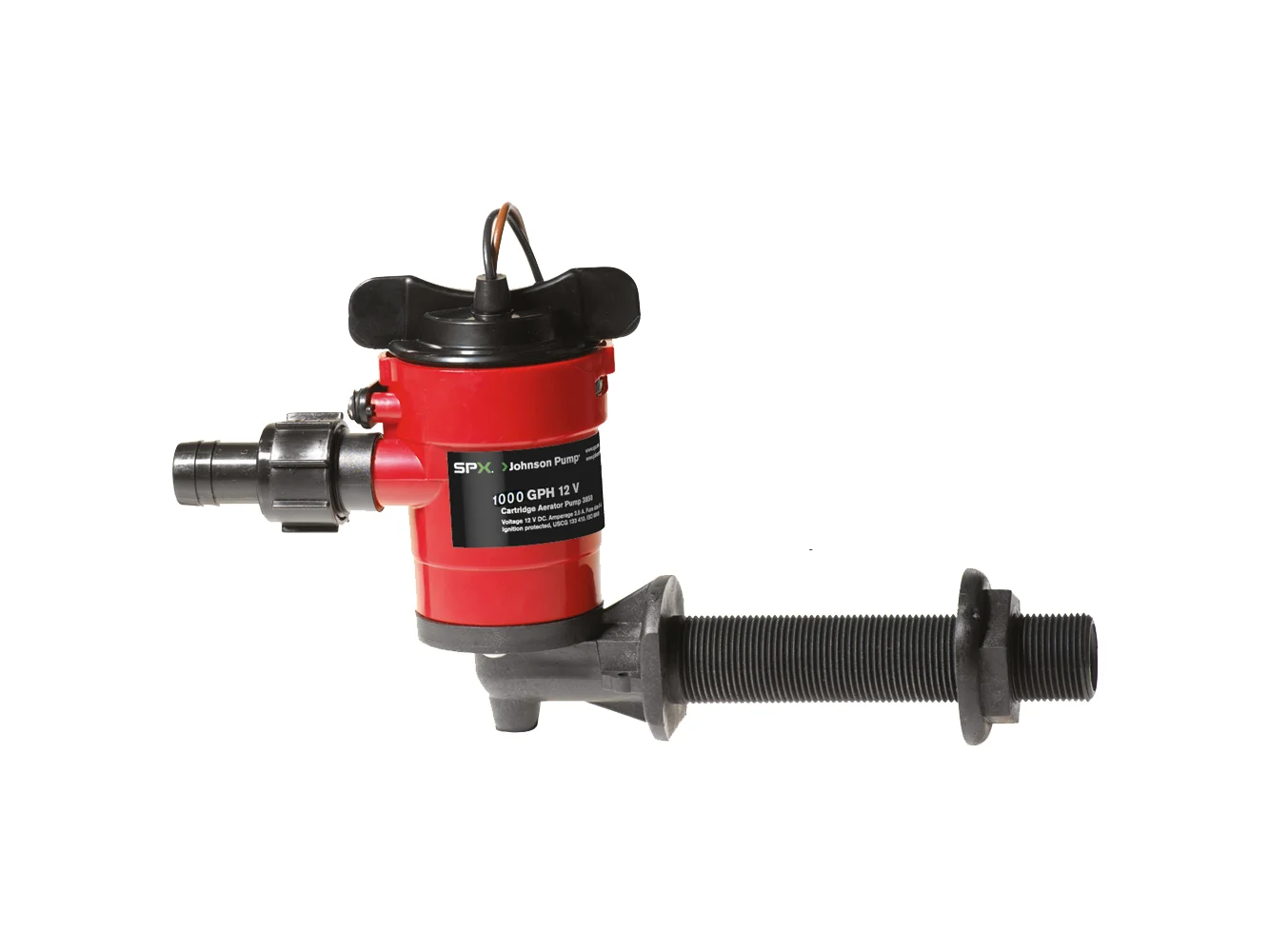 Johnson Pump Cartridge Aerator 1000 GPH 90° Intake - 12V