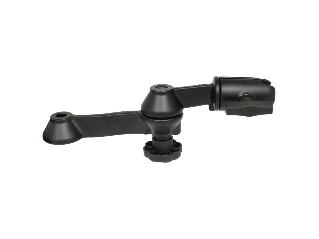 RAM Mount 12" Double Swing Arm w/Open Swivel Single Socket