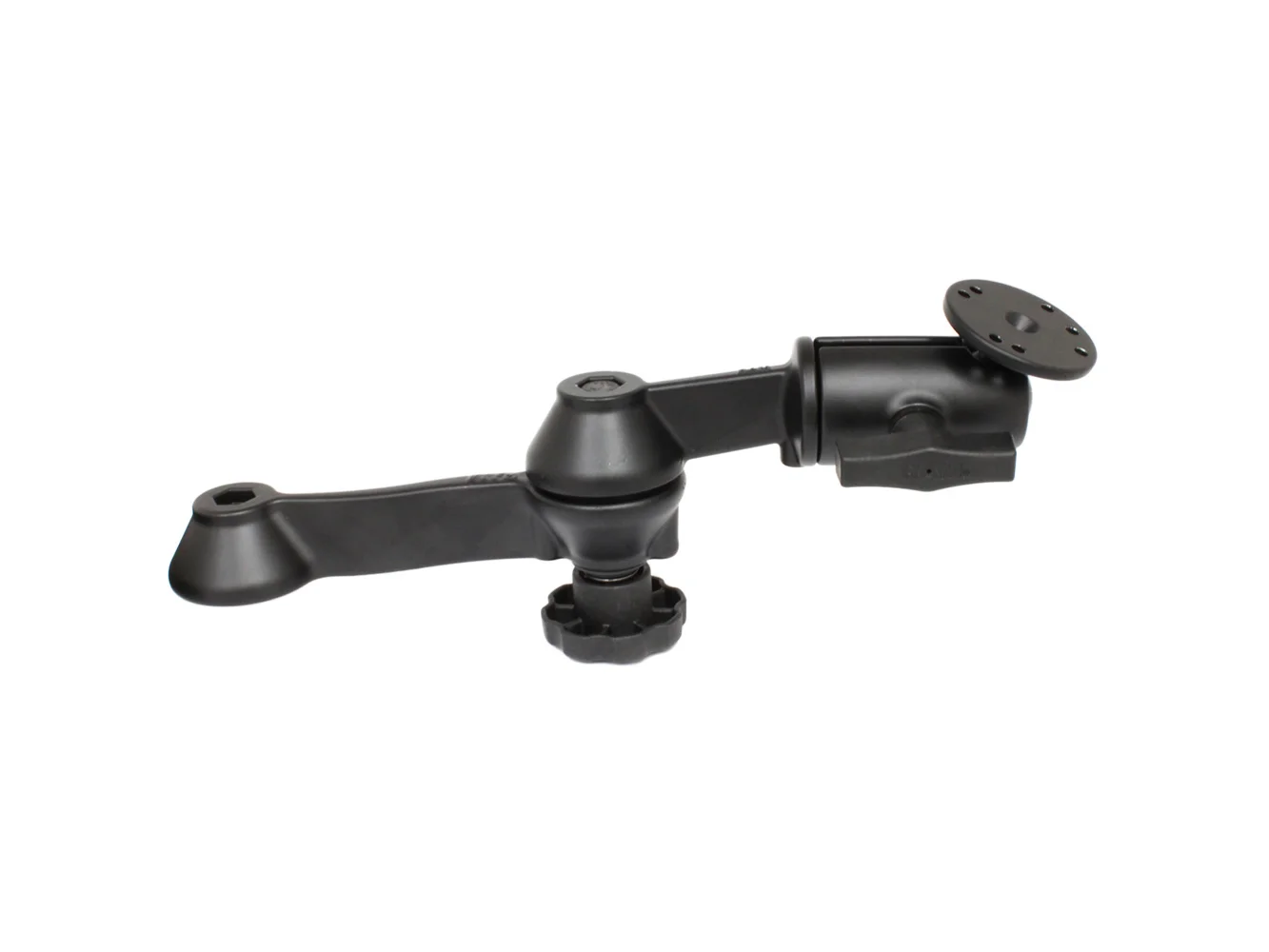 RAM Mount 12" Double Swing Arm w/2.5" Round Base - Powder Coated Marine Grade Aluminum