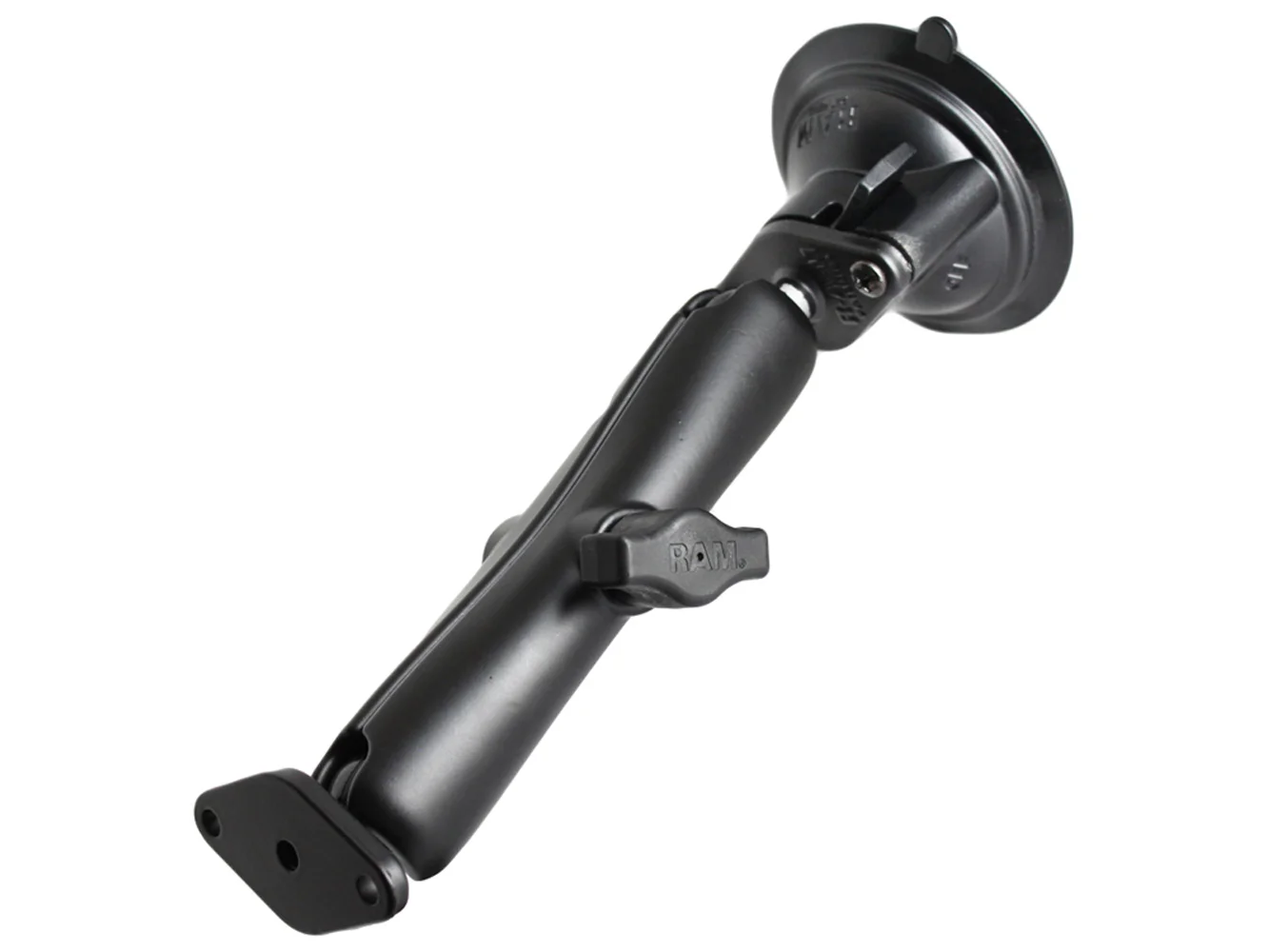 RAM Mount Twist Lock Suction Cup Mount w/Long Double Socket Arm