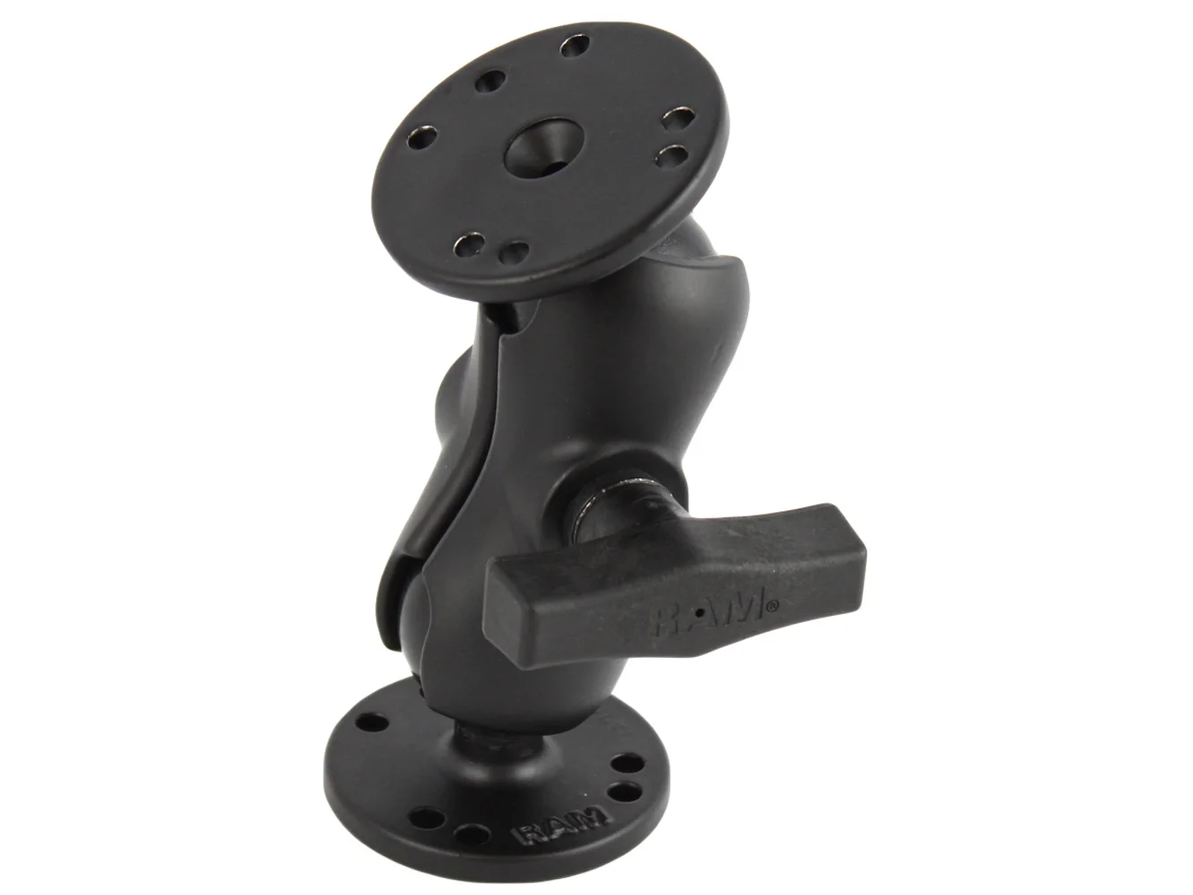 RAM Mount 1.5" Ball Mount w/Short Double Socket Arm & 2/2.5" Round Bases