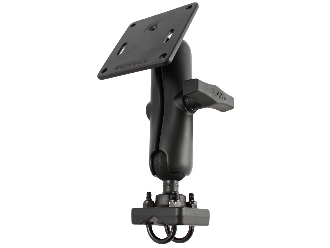 RAM Mount 1.5" Rail Mount w/Double U-Bolt Bases & 3.625" Square Base