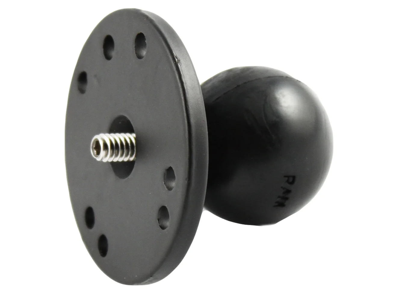 RAM Mount 2.5" Round Base w/1.5" Ball & 1/4"-20 Threaded Male Post f/Cameras