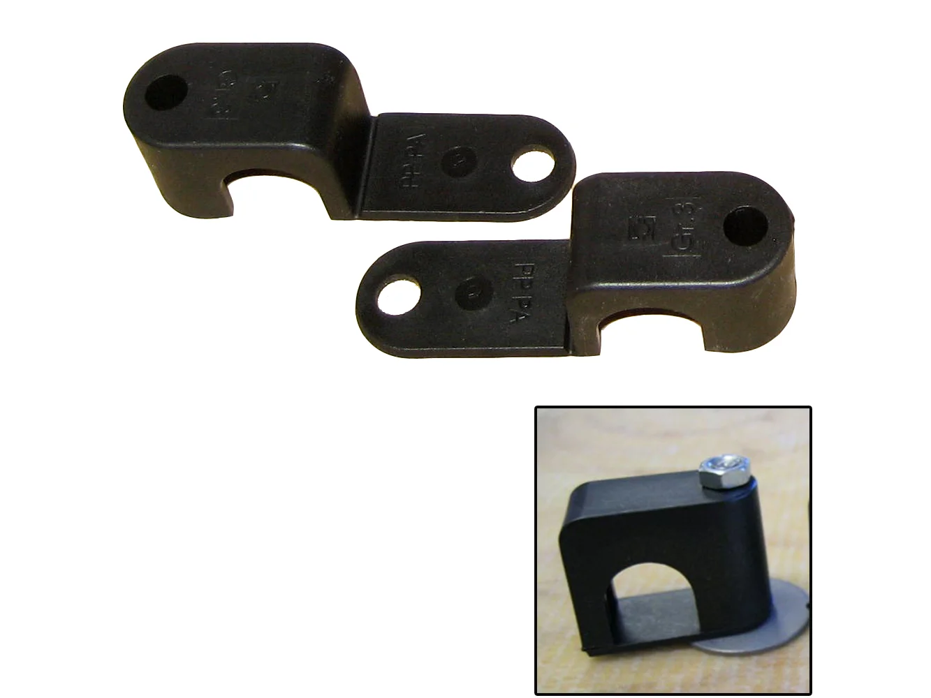Weld Mount Single Poly Clamp f/1/4" x 20 Studs - 5/8" OD - Requires 1.5" Stud - Qty. 25