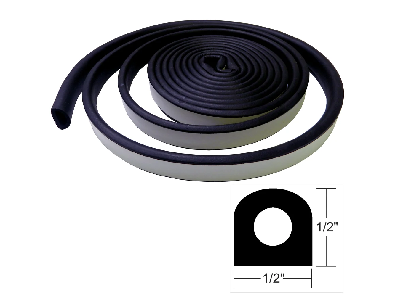 TACO Weather Seal - 10'L x ½"W x ½"H - Black
