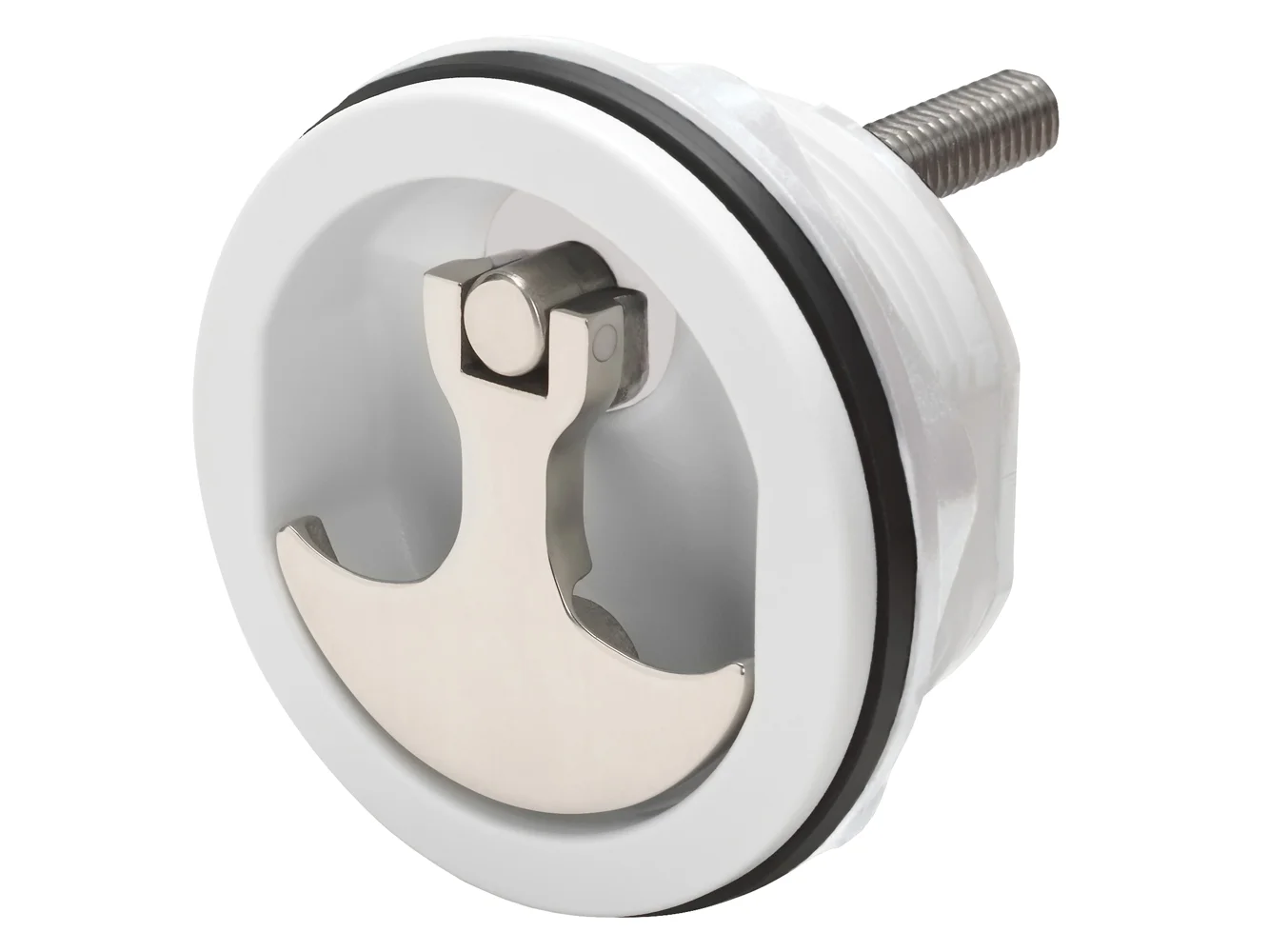 Whitecap Compression Handle - Nylon White/Stainless Steel - Non-Locking