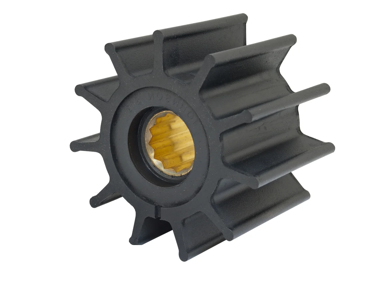 Jabsco Impeller Kit - 12 Blade - Neoprene - 3-¾" Diameter - Brass Insert - Spline Drive